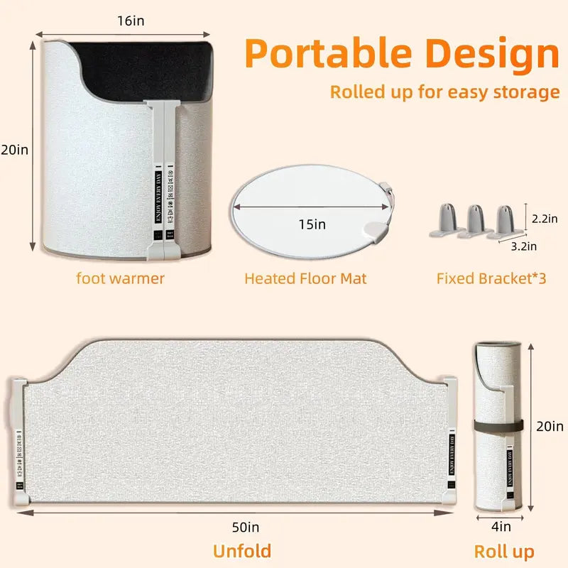 🔥Foldable 360° Foot Heater with Timer & Thermostat – Fast, Quiet, Energy-Efficient Warmth
