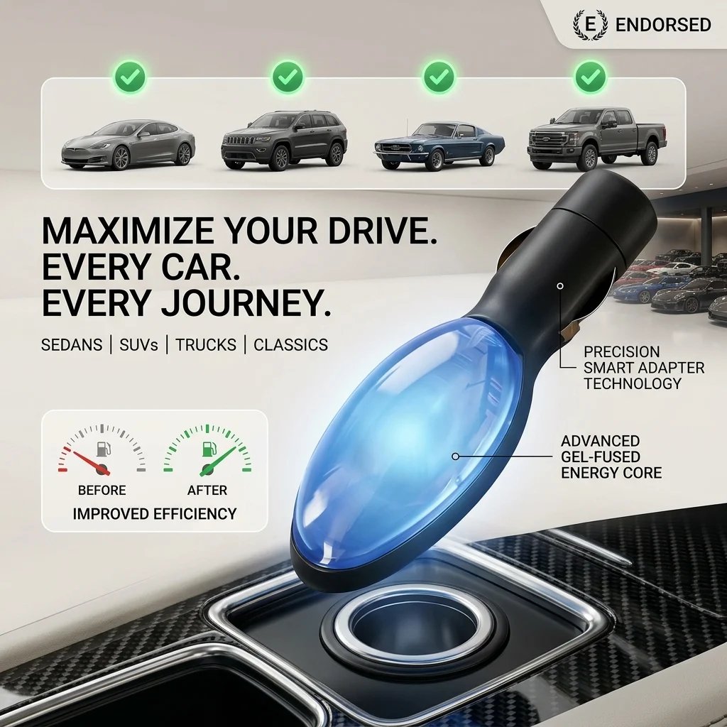 đSaves 30% on fuel consumption. â Plug-and-Play Fuel Saver: Drive Further, Improve Fuel Efficiency