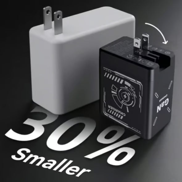 2-in-1 GaN PD3.0 Charger with Retractable Cables(Plug specifications: US standard plug)