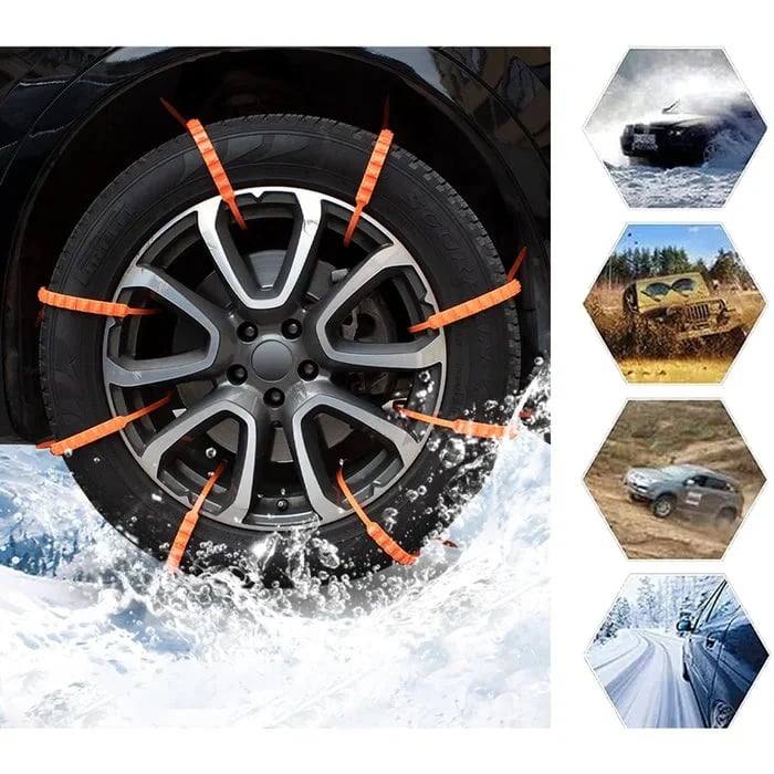 2025 Winter Hot Sale🔥Universal Reusable Anti-skid PE Tire Chains