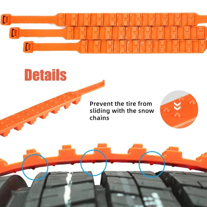 2025 Winter Hot Sale🔥Universal Reusable Anti-skid PE Tire Chains