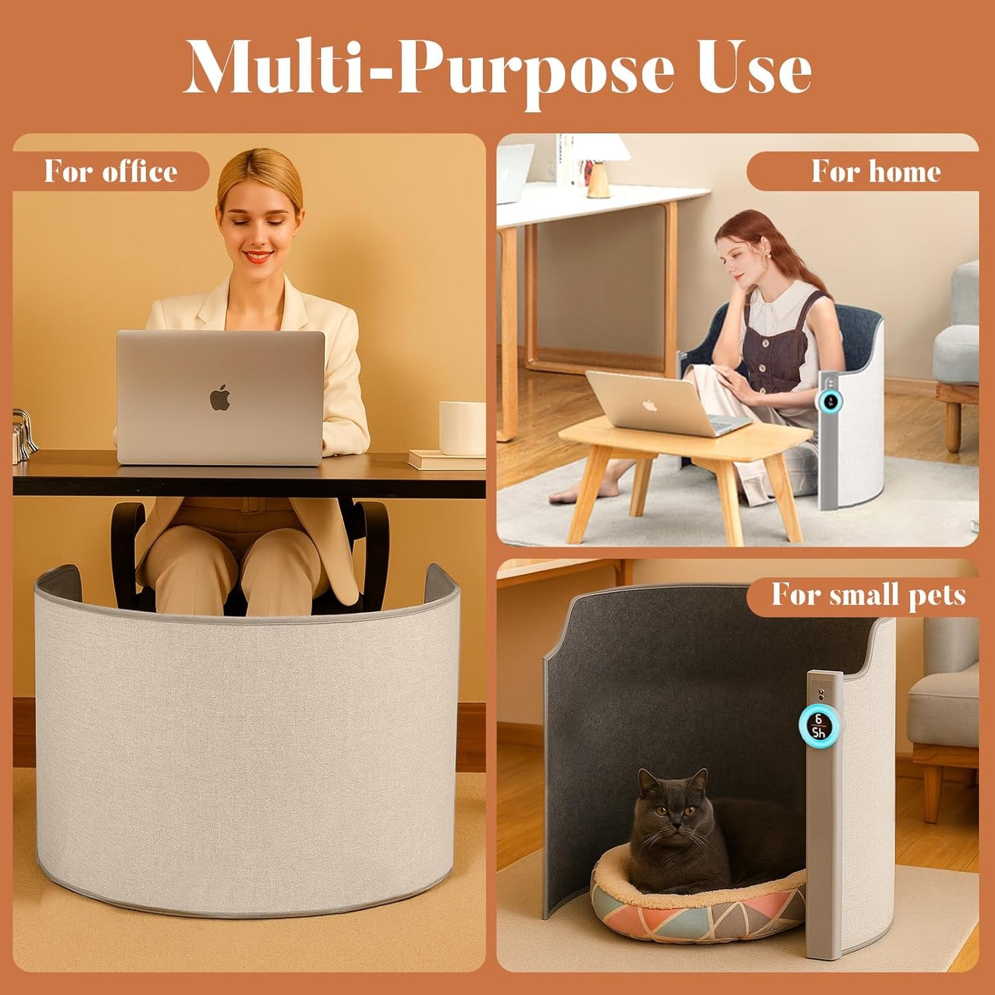 🔥Foldable 360° Foot Heater with Timer & Thermostat – Fast, Quiet, Energy-Efficient Warmth