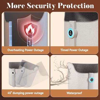 🔥Foldable 360° Foot Heater with Timer & Thermostat – Fast, Quiet, Energy-Efficient Warmth