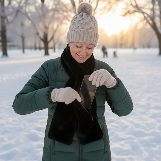 Holiday Mega Sale Save 49%🔥The Coziest Scarf with a Hidden Zipper Pocket