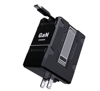 2-in-1 GaN PD3.0 Charger with Retractable Cables（Plug specifications: US standard plug）