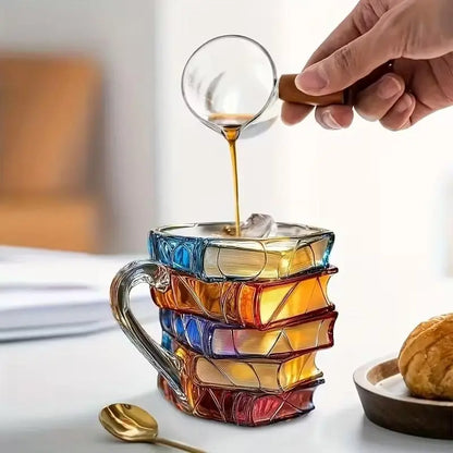 🔥Cyber Monday 90% OFF🔥Ceramic Innovative 3D Painting Book Mug Unique Stacked Coffee Cup