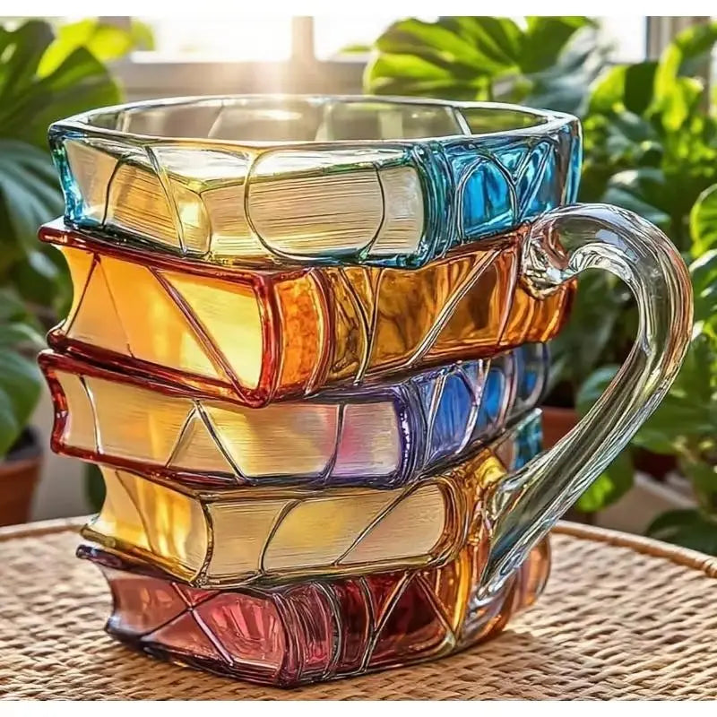 🔥Cyber Monday 90% OFF🔥Ceramic Innovative 3D Painting Book Mug Unique Stacked Coffee Cup