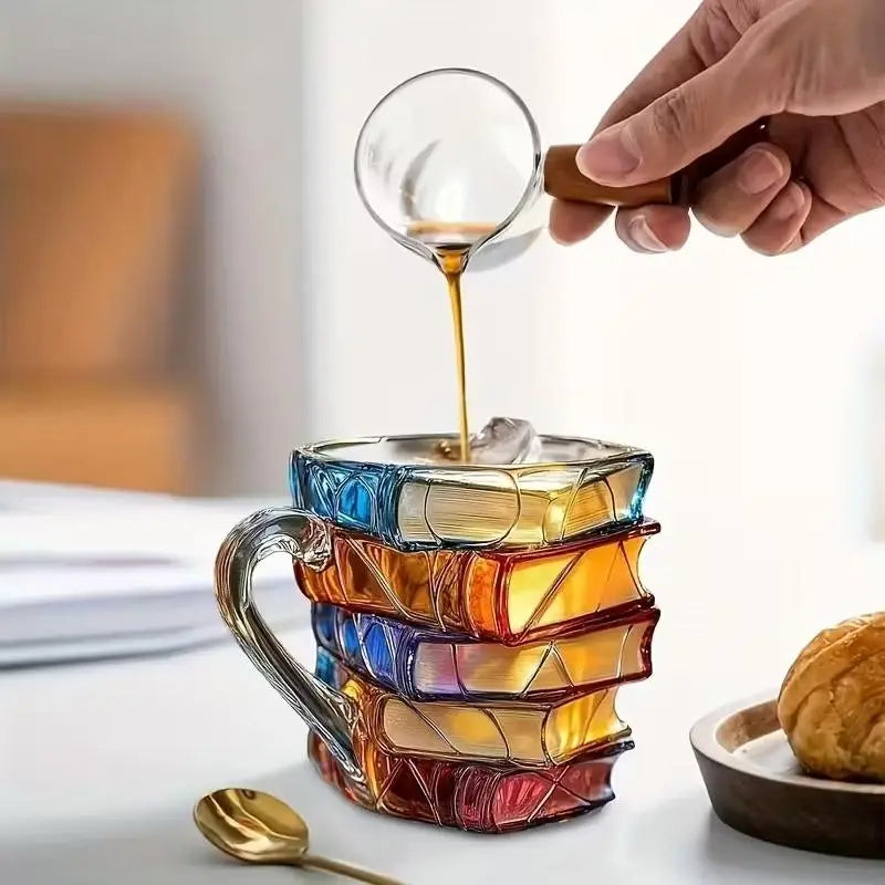 🔥Cyber Monday 90% OFF🔥Ceramic Innovative 3D Painting Book Mug Unique Stacked Coffee Cup