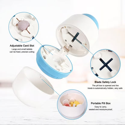 💊 Experience Effortless Pill Cutting - ✨Portable Pill Precise Fixed Positioning Cutting Machine