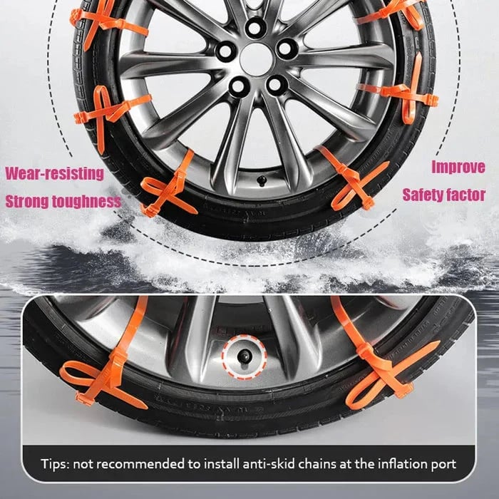 2025 Winter Hot Sale🔥Universal Reusable Anti-skid PE Tire Chains